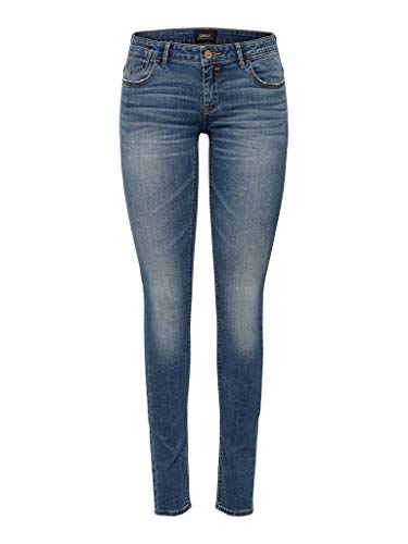 ONLY Onlcoral Superlow Skinny Fit Jeans, Dark Blue Denim, 30W / 32L para Mujer