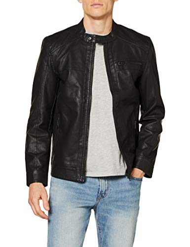 ONLY & SONS Onsal PU Noos Otw Chaqueta, Negro (Black), Large para Hombre
