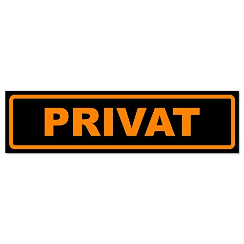 Kiwistar - Pegatina para Aviso de privacidad (laminada, Resistente a la Intemperie)